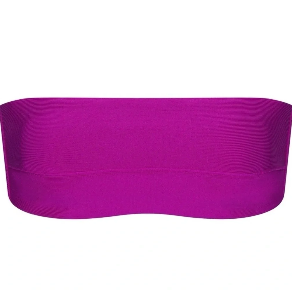 NWT | Skims | Swim Knit Bandeau Strapless Bikini Top in Lollipop Pink - Size 4X